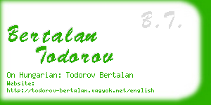 bertalan todorov business card